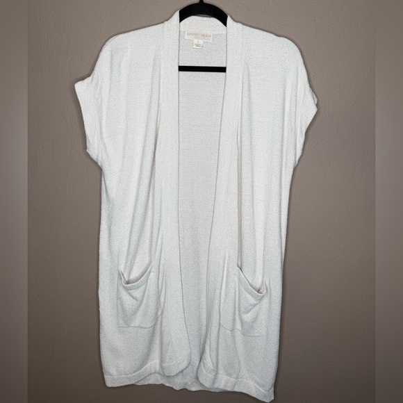 Barefoot Dreams Cozychic Ultra Lite Lounge Cardigan in Ivory Soft Cozy Sz Small - Picture 3 of 14